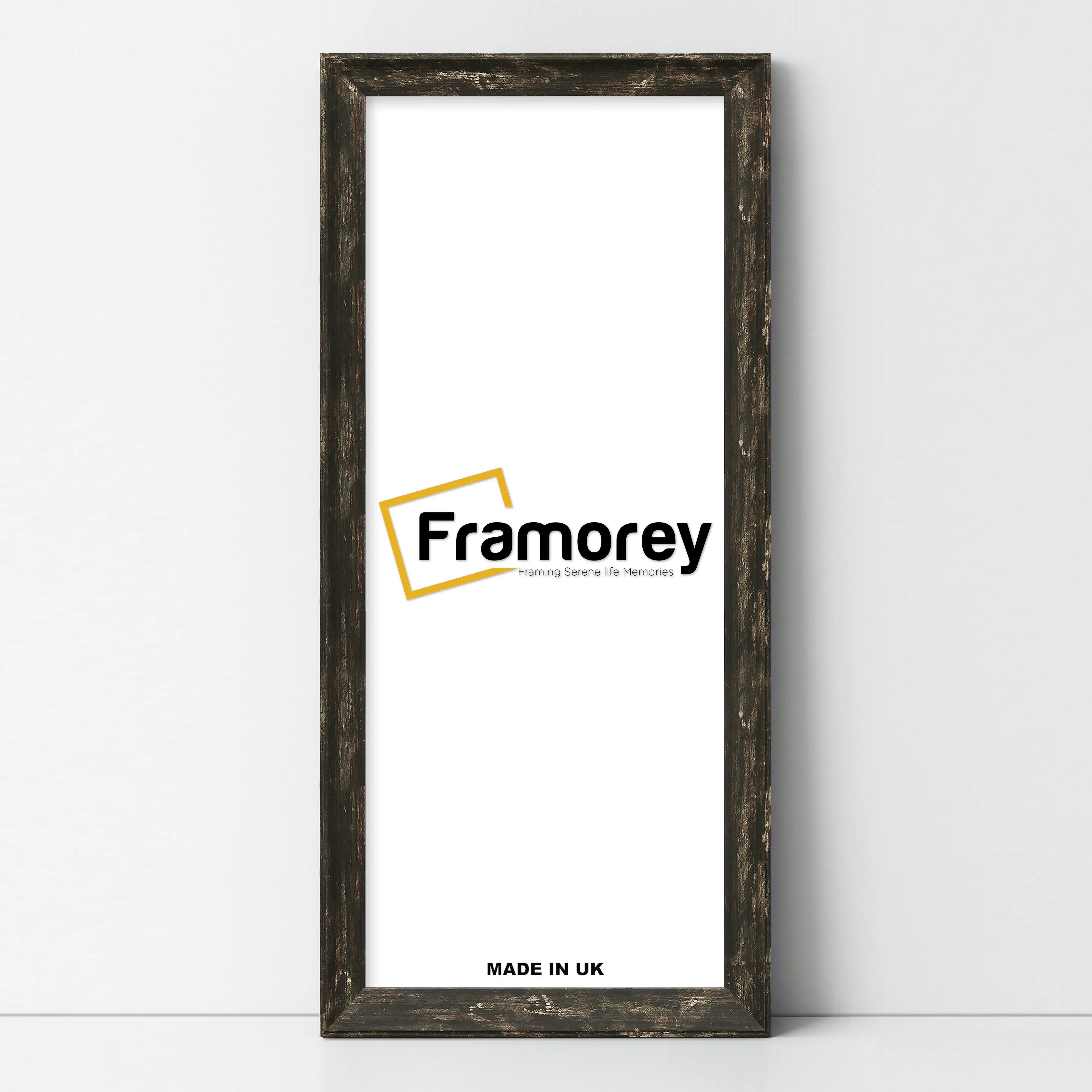 Panoramic Size Vintage Distressed Black Photo Frames Wall Art Frame