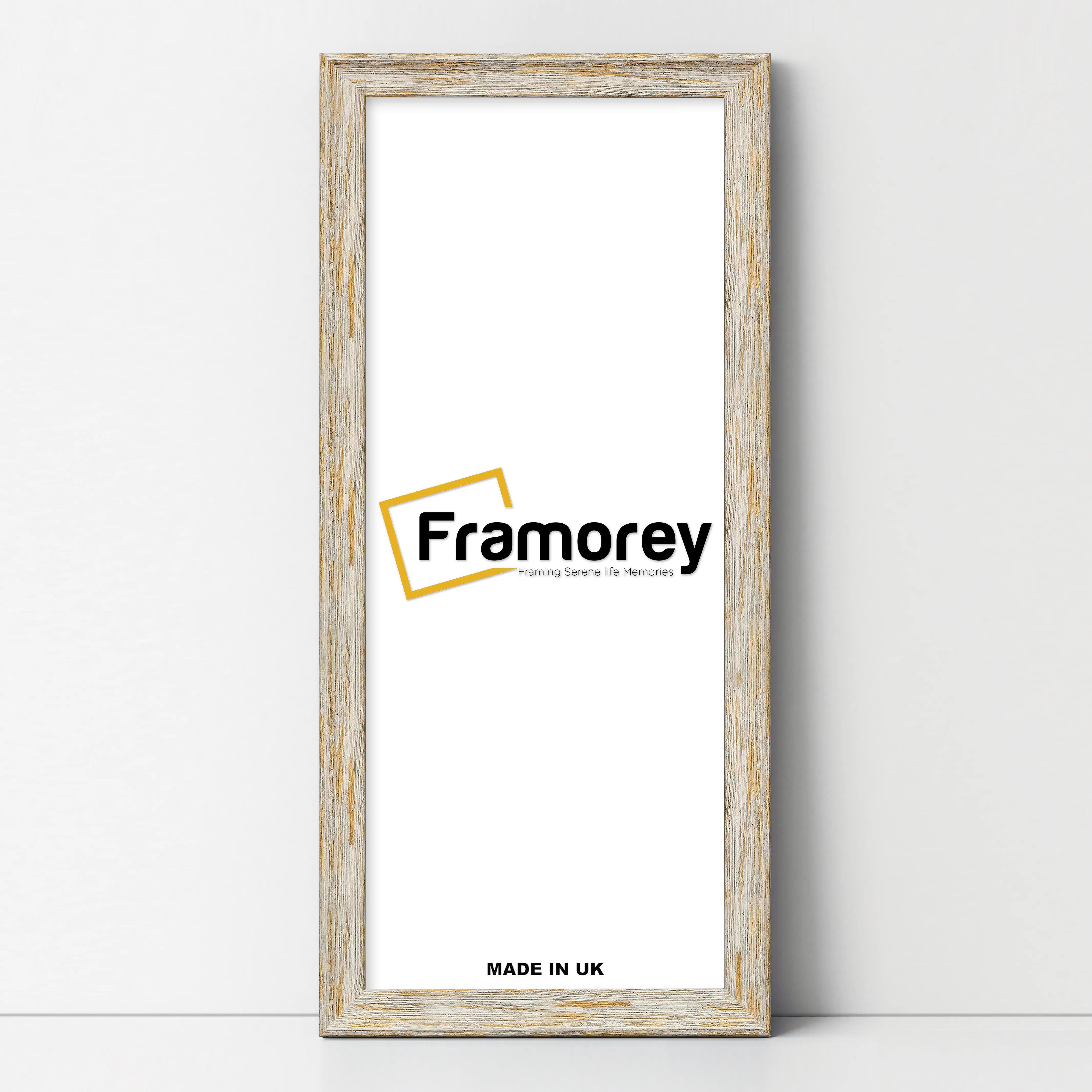 Panoramic Size Vintage Distressed White Photo Frames Wall Art Frame