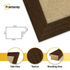 Square Size Walnut Picture Frame Wall Art Frames