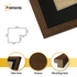Thin Matt Panoramic Walnut Picture Frames With Black Mount