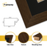 Square Size Walnut Picture Frame With Black Mount