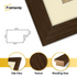 Panoramic Walnut Picture Frame With Ivory Mount Wall Decor Frame