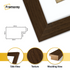 Square Size Walnut Picture Frame With White Mount