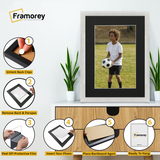 Glitter Sparkle White Picture Frame Photo Print Frame With Black Mount