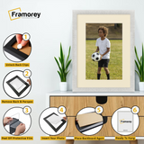 Glitter Sparkle White Picture Frame Photo Print Frame With Ivory Mount