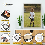 Step-by-step guide showing how to insert a photo into a White picture frame