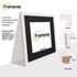 Square Size White Picture Frame With Black Mount