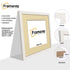 Square Size White Picture Frame With Ivory Mount